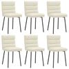 vidaXL Eetkamerstoelen 6 st fluweel crèmekleurig