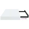 vidaXL Wandschappen zwevend 2 st 50x23x3,8 cm MDF hoogglans wit