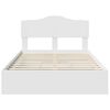 vidaXL Opslag bed met hoofdeinde Wit 120 x 190 cm Bewerkt hout