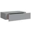 vidaXL Wandschap met lade 40x23,5x10 cm MDF grijs