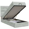 vidaXL Ottoman bed met matras Lichtgrijs 90 x 190 cm Fluweel