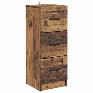 vidaXL Ladenkast Oud hout 33 x 34,5 x 87 cm Bewerkt hout