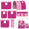 vidaXL Stapelbed met gordijnen 90x200 cm grenenhout roze