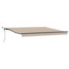 vidaXL Uitschuifbare luifel Beige 400 &times; 350 cm Polyester