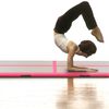 vidaXL Gymnastiekmat met pomp opblaasbaar 700x100x10 cm PVC roze