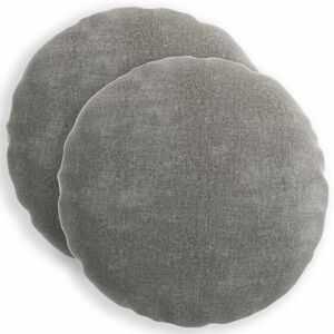 vidaXL Kussensloop 2 st HEERLEN Donkergrijs &Oslash; 40 cm Chenille Stof
