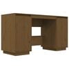 vidaXL Bureau 140x50x75 cm massief grenenhout honingbruin