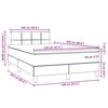 vidaXL Boxspring met matras fluweel lichtgrijs 120x220 cm