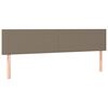 vidaXL Hoofdbord LED 200x5x78/88 cm stof taupe