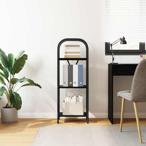 vidaXL Boekenkast Zwart Eiken 40 x 30 x 109 cm Bewerkt hout