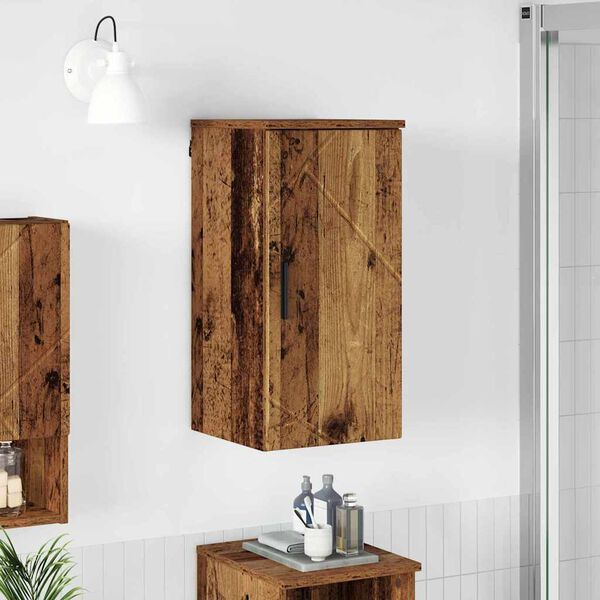 vidaXL Badkamer Kast Oud Hout 30 x 31,5 x 61 cm Bewerkt hout & Metaal