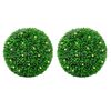 vidaXL Kunstbuxusballen met LED-verlichting 2 st 55 cm groen