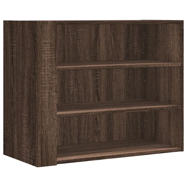 vidaXL Wandkast 75x35x60 cm bewerkt hout bruin eikenkleurig