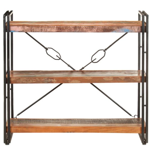 vidaXL Boekenkast met 3 schappen 90x30x80 cm massief gerecycled hout