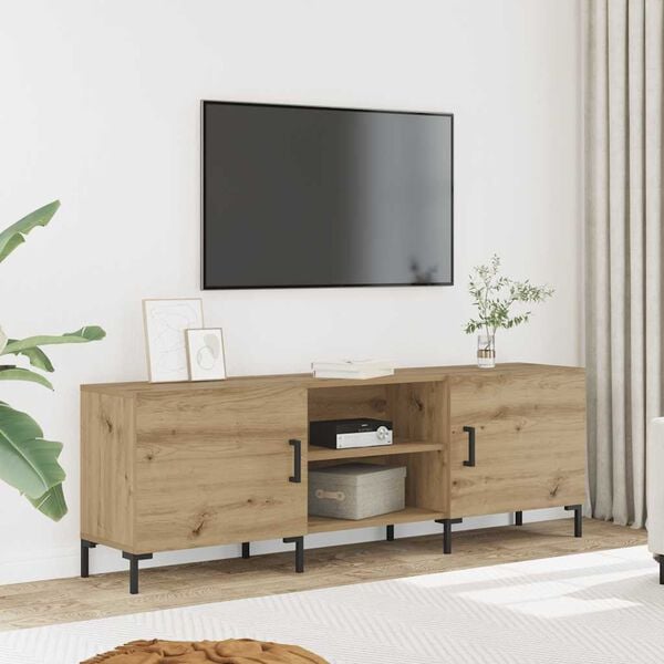 vidaXL Tv-meubel 150x30x50 cm bewerkt hout artisanaal eikenkleurig