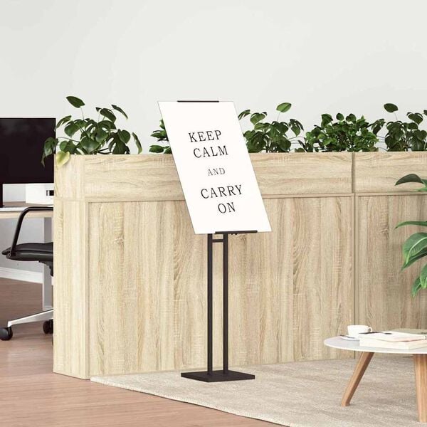 vidaXL Beurs Displays 2 pcs Zwart 26,5 x 26,5 x 150 cm Staal