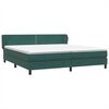 vidaXL Boxspring met matrassen fluweel donkergroen 200x210 cm