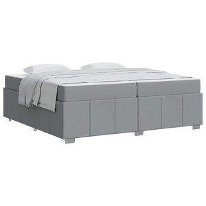 vidaXL Bedframe met matras Lichtgrijs 200 x 200 cm Stof