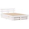 vidaXL Bedframe met hoofdeinde Wit 140 x 200 cm Massief grenenhout