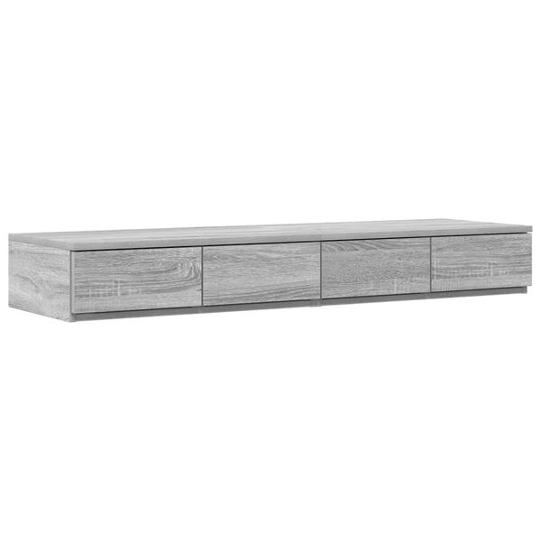 vidaXL Bedlades Grijs Sonoma 120 x 36,5 x 16,5 cm Bewerkt hout