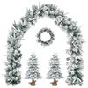 vidaXL Mini Kerstboom 45 cm PVC en PE Groen en Wit
