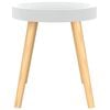 vidaXL Bijzettafel 38x38x40 cm bewerkt hout en grenenhout wit