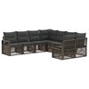 vidaXL Tuinbankenset 8 st 8-Aantal zitplaatsen Grijs poly rattan
