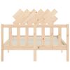 vidaXL Bedframe met hoofdbord massief hout