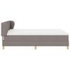 vidaXL Boxspringbed met matras met hoofdeinde Taupe 140 x 200 cm Stof