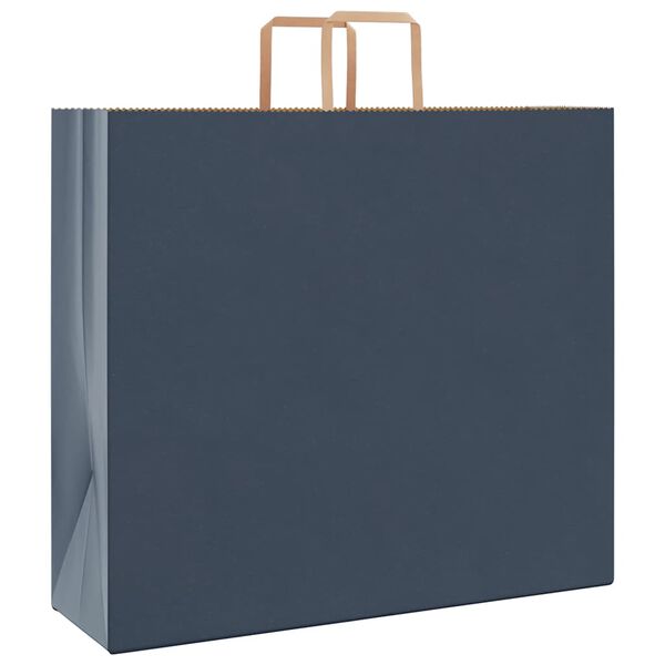 vidaXL Papieren zakken 50 st met hengsels 54x15x49 cm blauw
