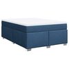 vidaXL Boxspring met matras stof blauw 140x190 cm