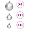 vidaXL 111-delige Kerstballenset polystyreen zilverkleurig