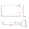 vidaXL Salontafelpoten 2 st V-vormig 50x(30-31,3) cm staal zwart