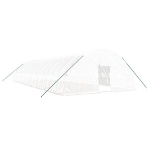 vidaXL Tuinkas met stalen frame 96 m&sup2; 16x6x2,85 m wit