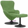 vidaXL Egg Chair met Voetsteun Lichtgroen 63 x 73 x 90 cm Fluweel