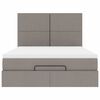vidaXL Ottoman bed met matras en LED's 140x190cm stof taupe