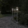 vidaXL Vloerlamp voor buiten 100 cm roestvrijstaal zilverkleurig