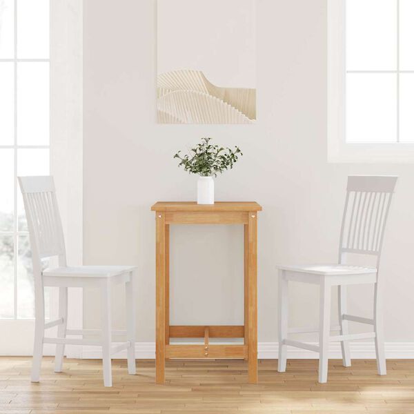 vidaXL Barkrukken 2 stuks Wit Massief Hout Rubber