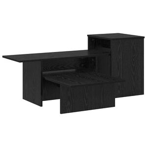 vidaXL Wandtafel Zwart Eiken 91,5 x 35 x 38,5 cm Bewerkt hout