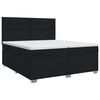 vidaXL Boxspringbed met matras met hoofdeinde Zwart 200 x 200 cm Stof