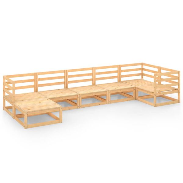 vidaXL 7-delige Loungeset massief grenenhout