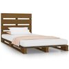 vidaXL Bedframe massief grenenhout honingbruin 100x200 cm