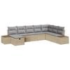 vidaXL Tuin Sofa Set 8 st Beige poly rattan