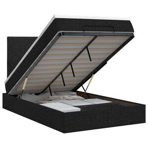 vidaXL Ottoman bed met matras met hoofdeinde Zwart 120 x 190 cm Stof