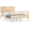 vidaXL Bedframe met hoofdbord massief hout 140x200 cm