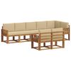 vidaXL Buiten bankenset met kussen 8 pcs Natuurlijk en Beige