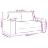 vidaXL Bank 3 pcs Zwart 220 x 80 x 84 cm Linnen-mix stof