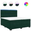 vidaXL Boxspring met matras fluweel donkergroen 200x200 cm