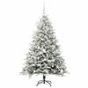 vidaXL Artificial Pre-lit Kerstboom met Ballenset Groen 150 cm