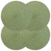 vidaXL Jute placematten 4 st Olijfgroen 100% Tossa Jute